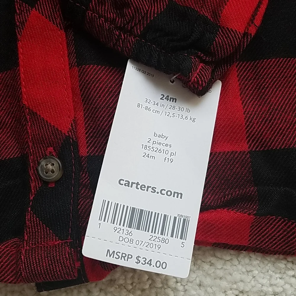 Plaid Button top and pants